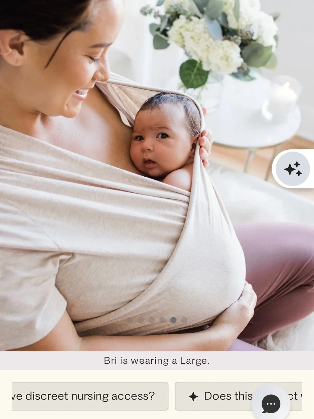 Kindred Bravely Organic Cotton Skin to Skin long Sleeve Wrap Top - Picture 1 of 5